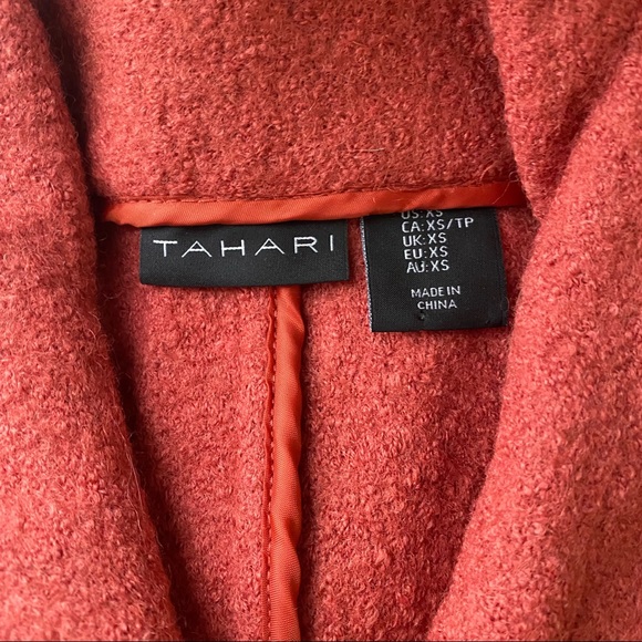 Tahari Boiled Wool Textured Asymmetrical Moto Jacket - Picture 7 of 9